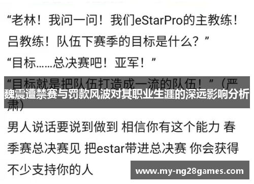 魏震遭禁赛与罚款风波对其职业生涯的深远影响分析