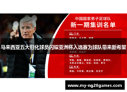 马来西亚五大归化球员闪耀亚洲杯入选赛为球队带来新希望